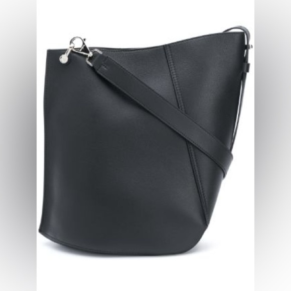 NWT Lanvin Black medium hook bag smooth leather *missing strap*